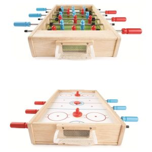 2 in 1 Tabletop Game: Foosball & Hockey