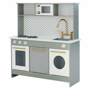 Little Chef Berlin Modern Play Kitchen - Grey / White
